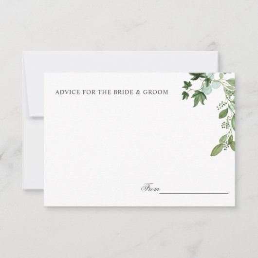 Hedera | Ivy Leaves Sage Weddenvice of recept Kaart (Voorkant)