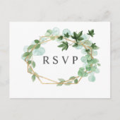 Hedera | Ivy verlaat botanische bruiloft RSVP Briefkaart (Voorkant)