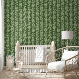 Hedera Ivy Vines - botanical green L_D pattern. Behang