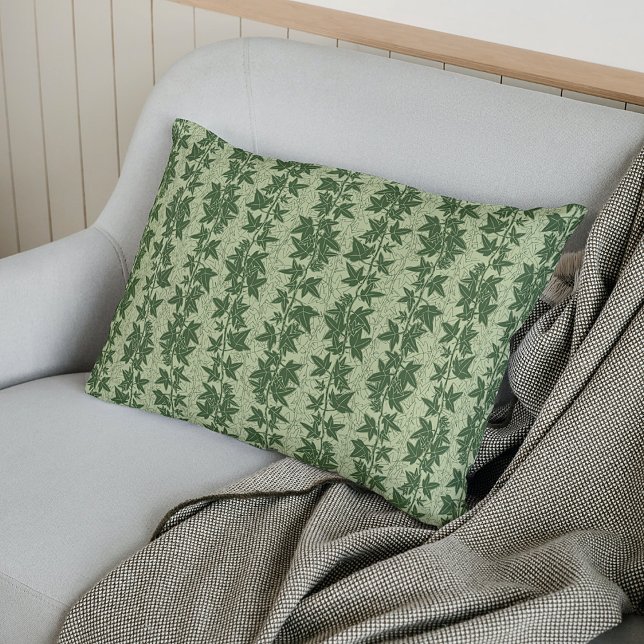 Hedera Ivy Vines - botanisch groen D_L patroon. Accent Kussen (Creator heeft geüpload)