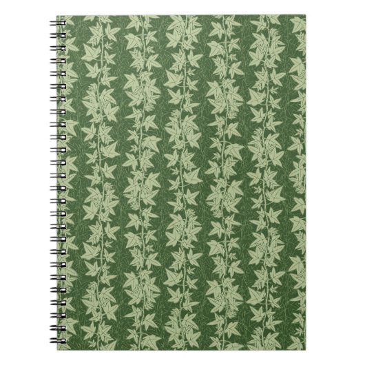 Hedera Ivy Vines - botanisch groen L_D patroon. Notitieboek (Voorkant)