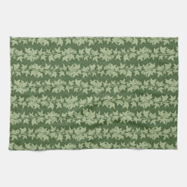 Hedera Ivy Vines - botanisch groen L_D patroon. Theedoek