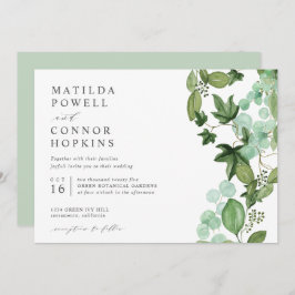 Hedera | Modern IVY Garden Botanical Wedding Kaart