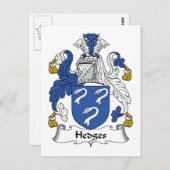 Hedge Family Crest Briefkaart (Voorkant / Achterkant)