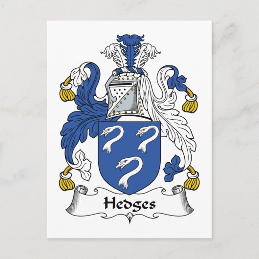 Hedge Family Crest Briefkaart (Voorkant)