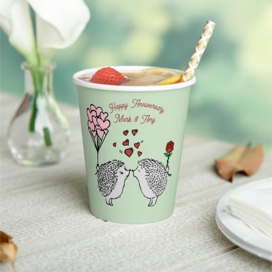 Hedge-hog-Jubileum papieren bekertjes Papieren Bekers (Insitu)