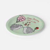 Hedge Hog Jubileum Papieren Borden Papieren Bordje (Gekanteld)