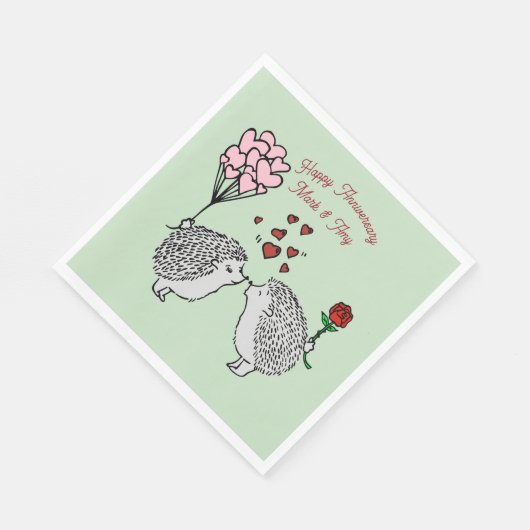 Hedge Hog Jubileum Party Napkins Servet (Hoek)