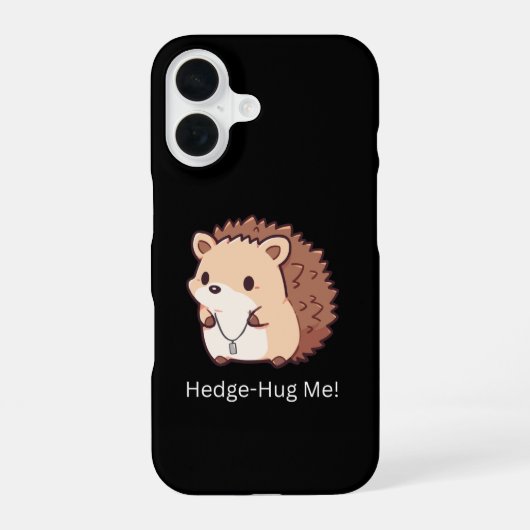 Hedge-hug me iPhone 16 hoesje (Achterkant)