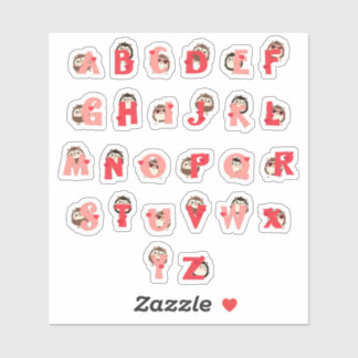 Hedge Hugs Alphabet Stickers | Cute Hedgehog Lette