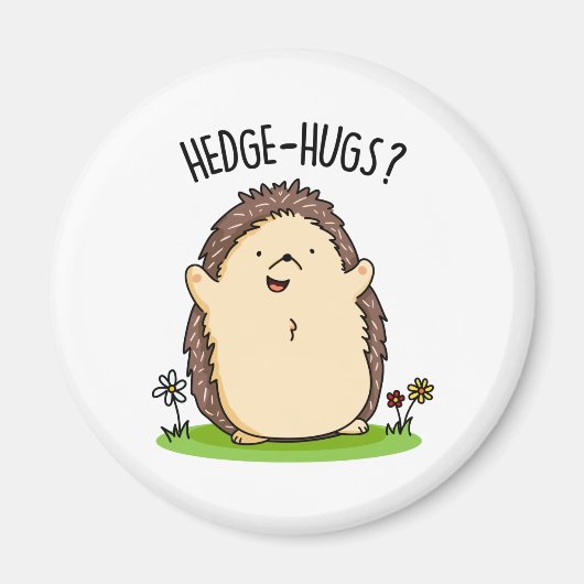 Hedge Hugs Funny Hedegel Pun Magneet (Voorkant)