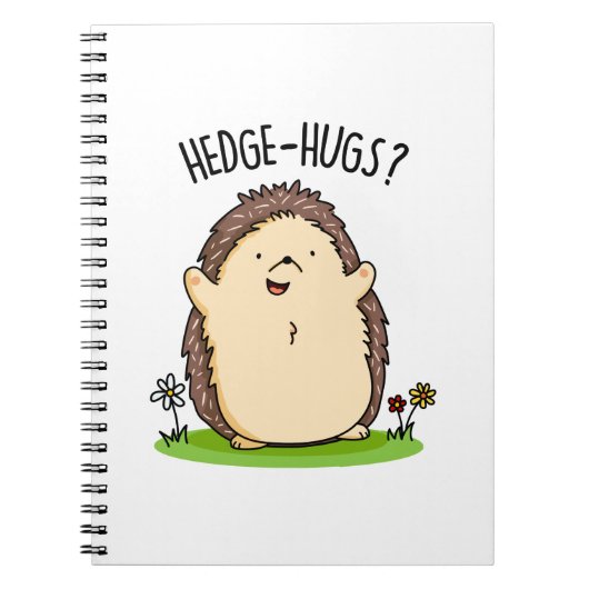 Hedge Hugs Funny Hedegel Pun Notitieboek (Voorkant)