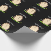 Hedge Hugs Grappige Hedgehog Pun Dark BG Cadeaupapier (Hoek)