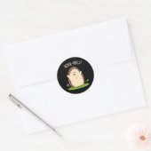 Hedge Hugs Grappige Hedgehog Pun Dark BG Ronde Sticker (Envelop)