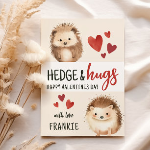 Hedge & Hugs Hedgehog   Valentijnsdag Feestdagenkaart