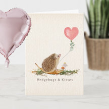 Hedge Hugs & Kisses Hedgehog Mushroom Valentijn