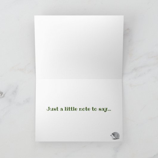 Hedge-knuffel Kaart (Binnen)