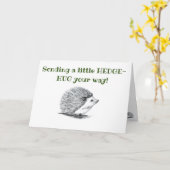 Hedge-knuffel Kaart (Gele Bloem)