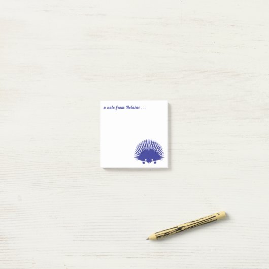 Hedge Life Hedgehog Mom Aangepaste kleur en tekst Post-it® Notes (Op bureau)