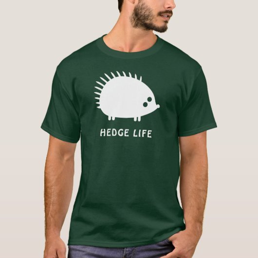 Hedge Life - Woodland Hedgehog Design T-shirt (Voorkant)