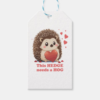 Hedge Needs Hog Cute Hedgel Valentijnsdag Cotta Cadeaulabel