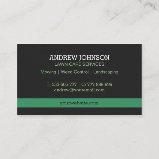 Hedge Shears verlaat Logo gazon maaien Visitekaart Visitekaartje (Achterkant)