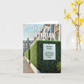 Hedge Trimmer Verjaardag Kaart (Gele Bloem)