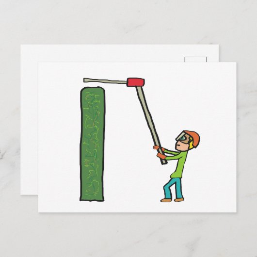 Hedge Trimming Briefkaart (Voorkant / Achterkant)