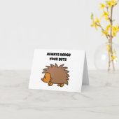 Hedge Uw Weddenschappen Hedgehog Grappige Gokken C Kaart (Gele Bloem)