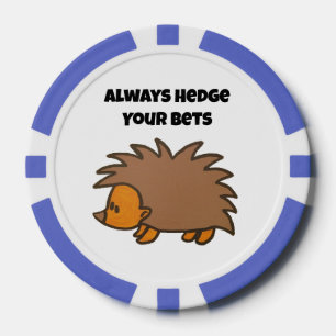 Hedge Uw Weddenschappen Hedgehog Grappige Gokken C Poker Chips