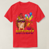 Hedgehog 6th Birthday Shirt 6 Years Old Hedgehog B (Design voorkant)