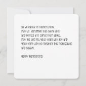 Hedgehog and pumpkin thanksgiving card kaart (Achterkant)