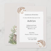 Hedgehog Animal Birthday   Kaart (Voorkant / Achterkant)