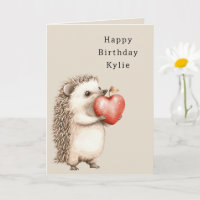 Hedgehog Apple Hart Verjaardag