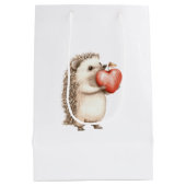 Hedgehog Apple Hart Verjaardag Medium Cadeauzakje (Achterkant)