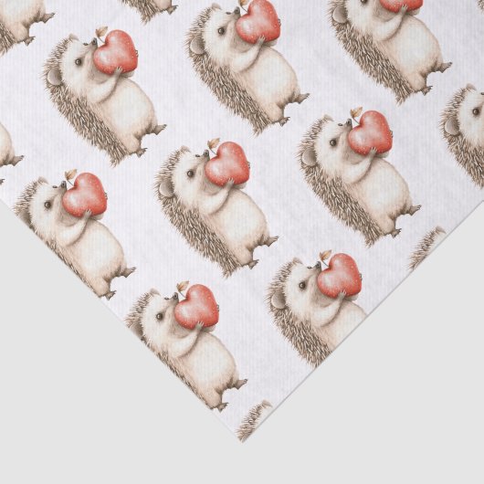 Hedgehog Apple Hart Verjaardag Tissuepapier (Detail)