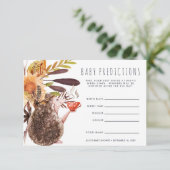 Hedgehog | Baby shower gissen spel Kaart (Staand voorkant)