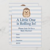 Hedgehog Baby shower Kaart (Voorkant / Achterkant)