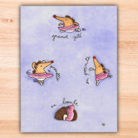HEDGEHOG BALLET briefkaart van Nicole Janes