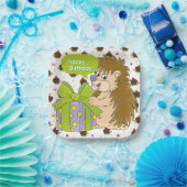 Hedgehog Birthday Papieren Bordje (Feest)