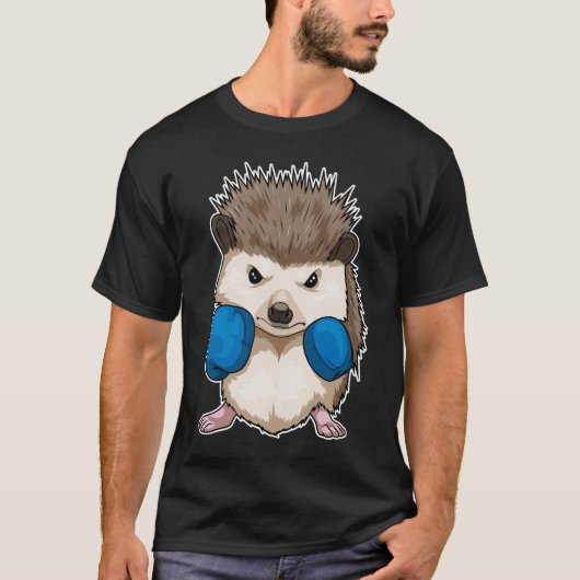 Hedgehog Boxer Bokshandschoenen Boksen T-shirt (Voorkant)