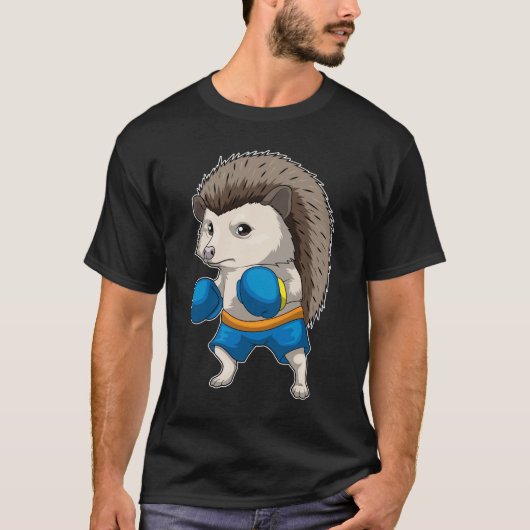 Hedgehog Boxer Bokshandschoenen Boksen T-shirt (Voorkant)