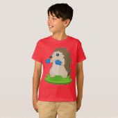 Hedgehog Boxer Bokshandschoenen Boksen T-shirt (Voorkant volledig)