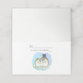 Hedgehog bruid bruidegom Schattigee bruiloft Plaatskaartje (Buitenkant ongevouwen)