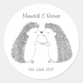 Hedgehog bruiloft Sticker bruiloft gunst Stickers
