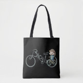 Hedgehog, Cartoon Rider Tote Bag (Voorkant)
