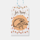 Hedgehog Champignons Leuk Gift Label Cadeaulabel (Voorkant)