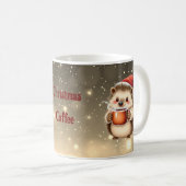 Hedgehog Christmas Coffee Koffiemok (Voorkant rechts)