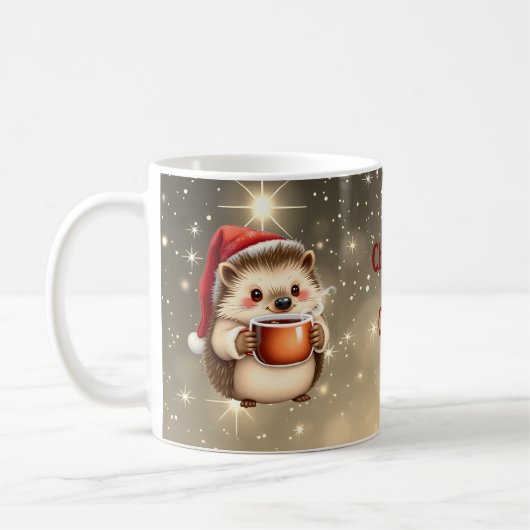 Hedgehog Christmas Coffee Koffiemok (Links)