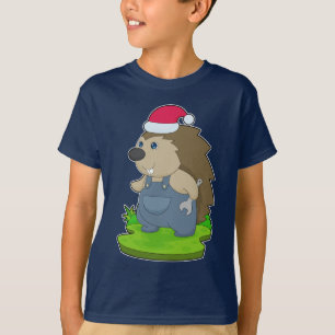 Hedgehog Christmas Mechanic T-shirt